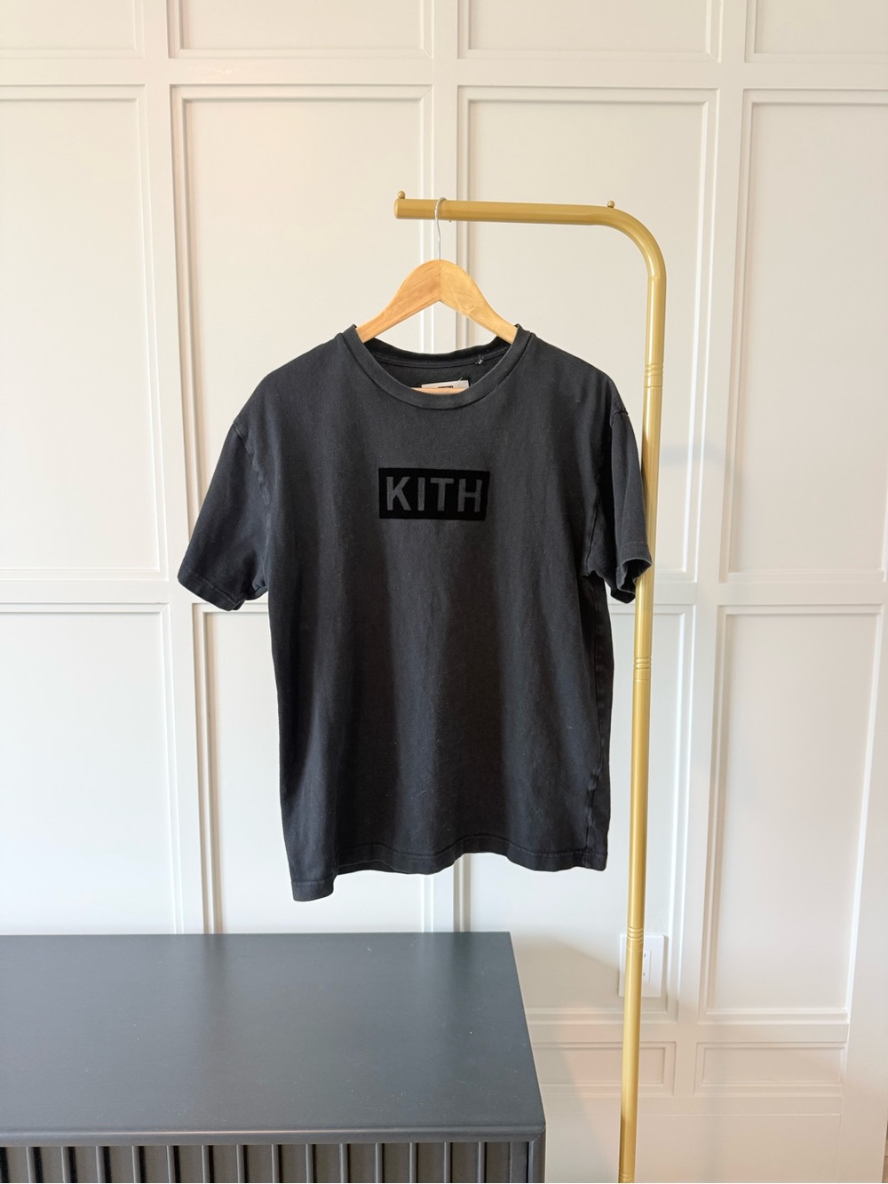 Kith Black Short Sleeve Logo Tee for Kids